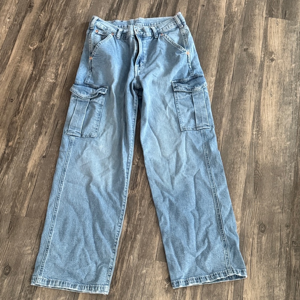 GAP '90s Loose Mid Rise Light Blue Denim